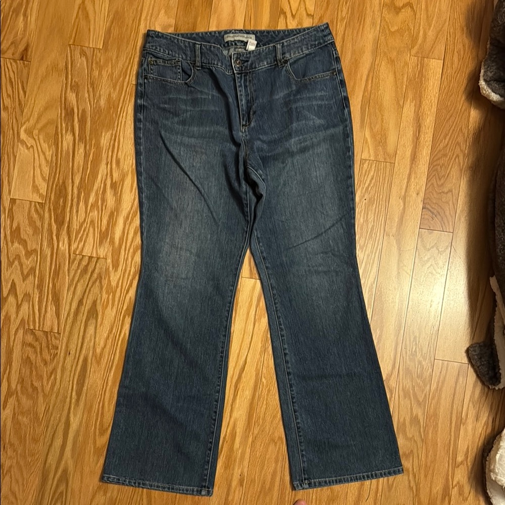 Chico's Blue Flare Wide Leg Jeans